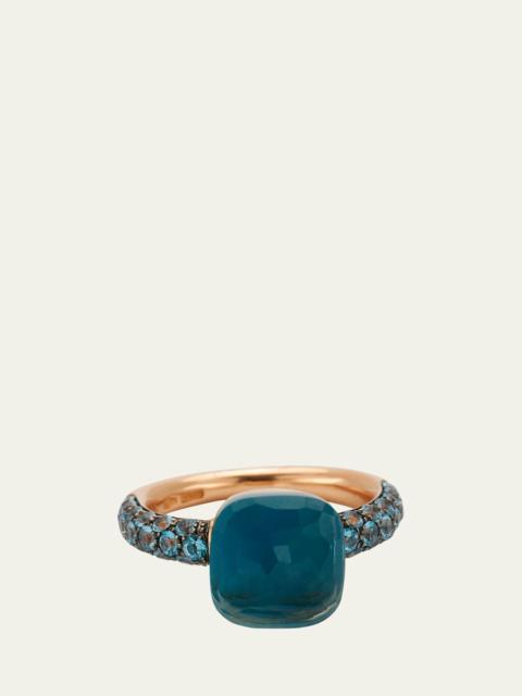 Pomellato Nudo Classic 18K Ring with Turquoise and Topaz