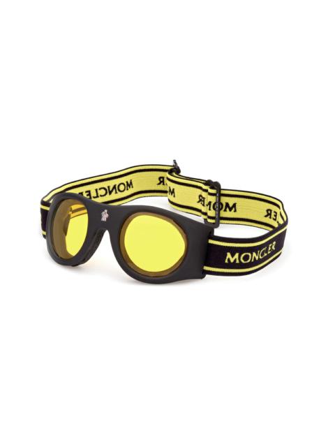 MONCLER Mask Sunglasses Yellow Black