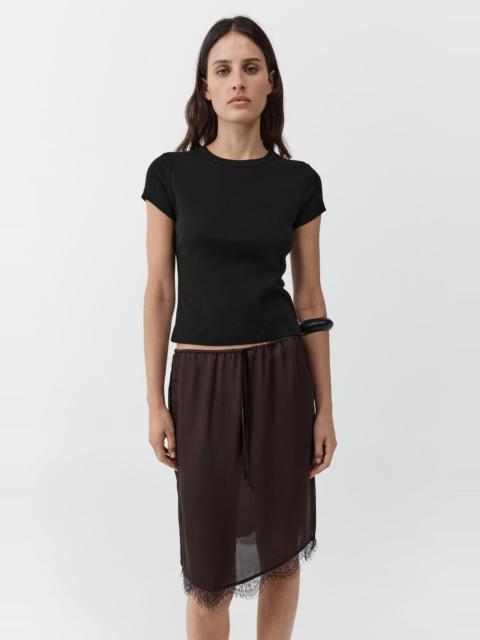 ST. AGNI Fine Lace Skirt - Bark