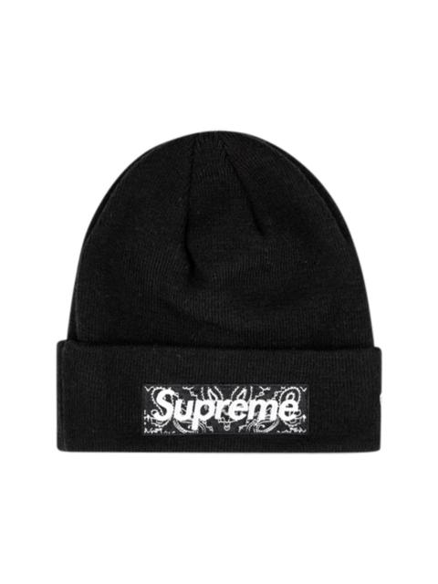 Supreme x New Era logo beanie
