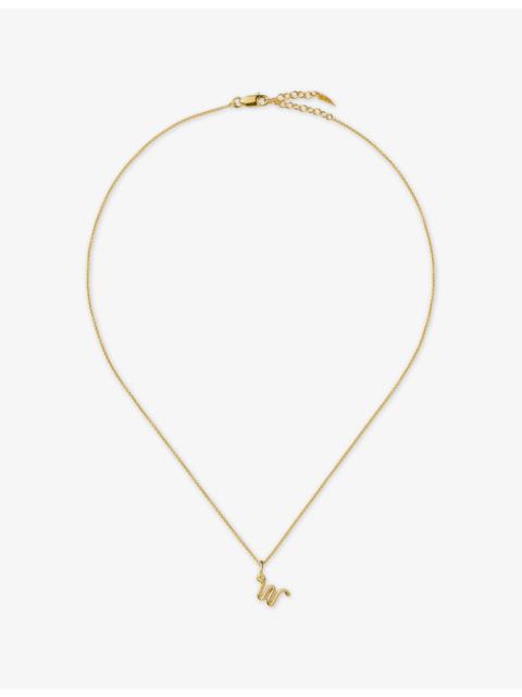MISSOMA Curly Molten Mini Initial W 18ct Gold Vermeil Necklace