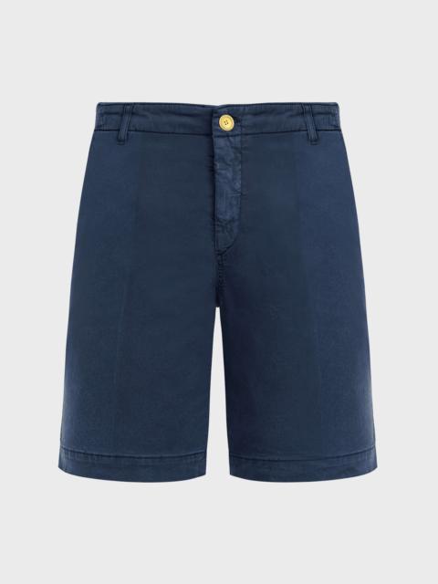 Vilebrequin MEN SATIN COTTON BERMUDA SHORTS SOLID