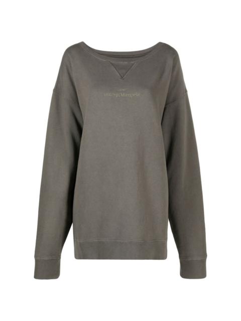 logo-embroidered drop-shoulder sweatshirt