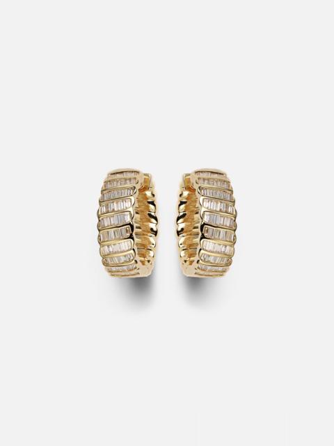 ANITA KO Zoe 18kt gold hoop earrings with diamonds