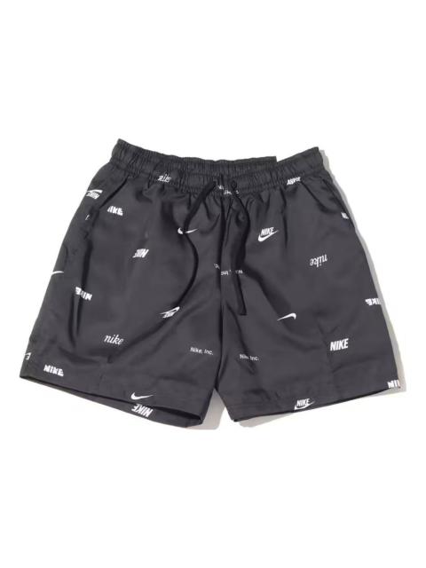 Nike Nike Club Woven Allover Print Flow Shorts 'Black' FB7441-010