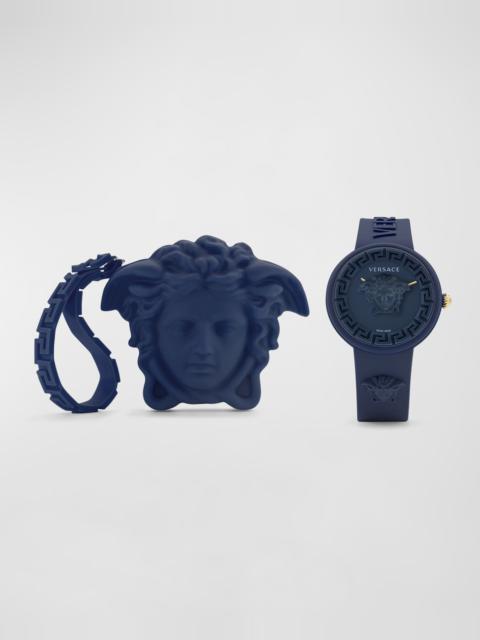 Unisex Medusa Pop Navy Silicone Watch, 39mm
