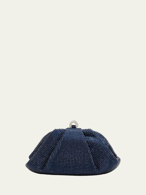 JUDITH LEIBER Gemma Pleated Crystal Clutch Bag