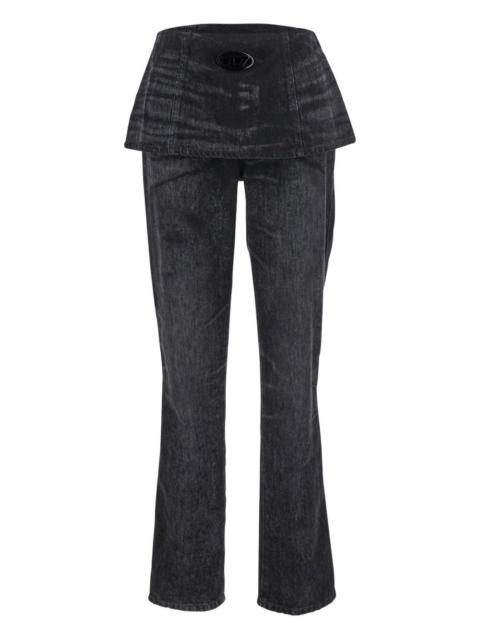 Diesel D-Hourijan-Fsh2 peplum-waist jeans