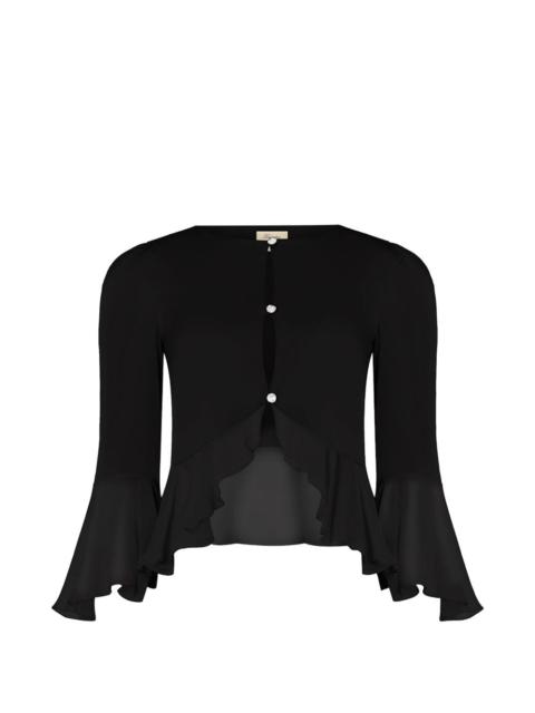 Temperley London Leilani ruffled cropped jacket
