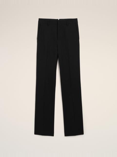 AMI Paris BLACK STRAIGHT-FIT WOOL TROUSERS
