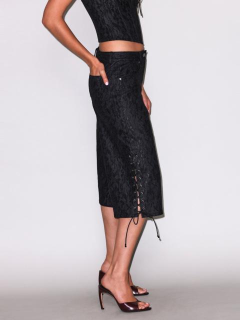 Fleur du Mal Lace Denim Culotte