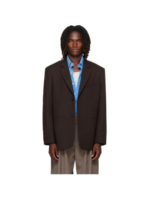Studio Nicholson Brown Roversi Wool Blazer