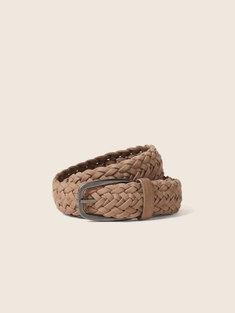 ZEGNA BEIGE NUBUCK BELT