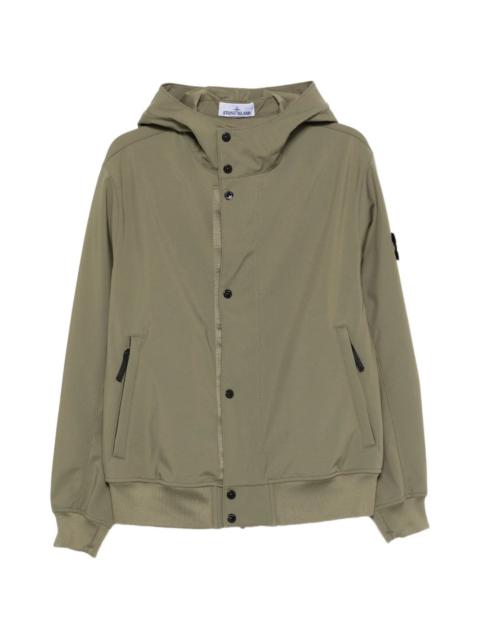 Stone Island Light Soft Shell-R E. Dye hooded jacket