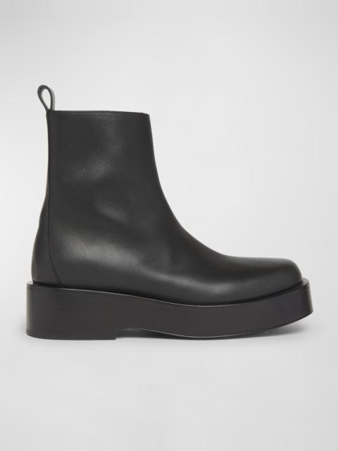 Torino Leather Moto Ankle Boots