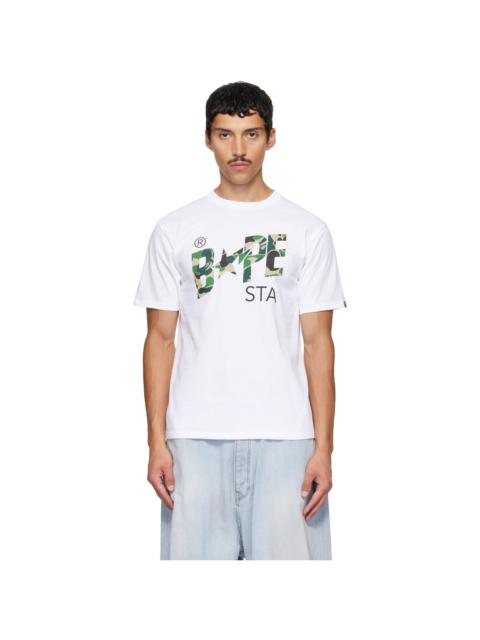 A BATHING APE® White ABC Camo 'BAPE STA' T-shirt