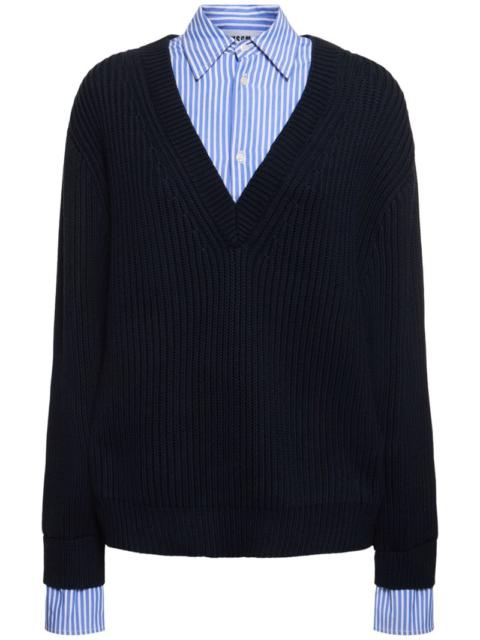 Cotton V-neck sweater