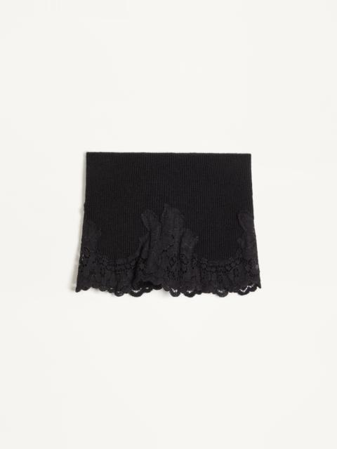 Valentino VLOGO SIGNATURE CASHMERE AND LACE HEADBAND