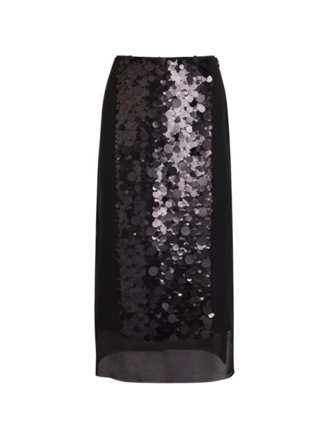 JOSEPH sequin-embellished midi skirt
