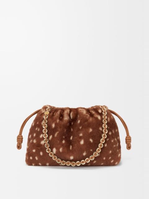 Loewe Medium Flamenco purse in printed shearling