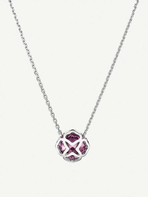 IMPERIALE 18ct white-gold and amythest necklace