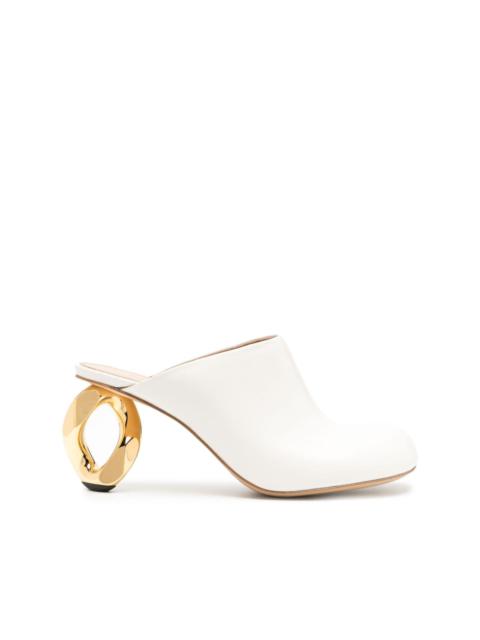 JW Anderson 75mm chain-heel leather mules