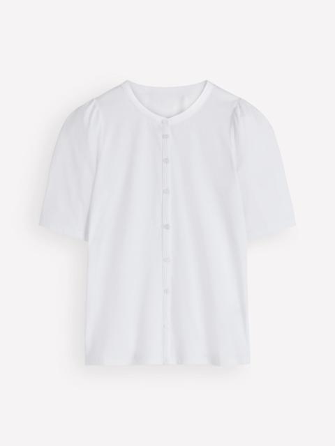 BODEN Supersoft Short Puff Shirt-white