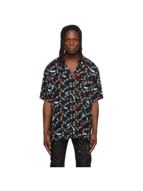 Marcelo Burlon County Of Milan Black Graphic Shirt