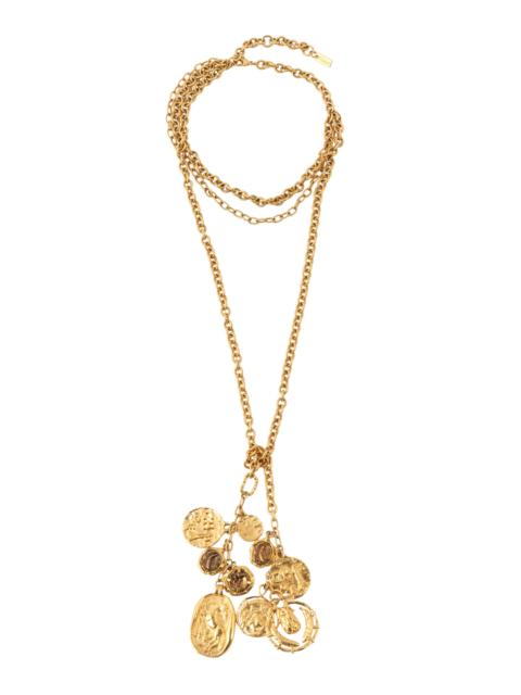 Chloé Gold-Tone Coin Pendant Necklace gold