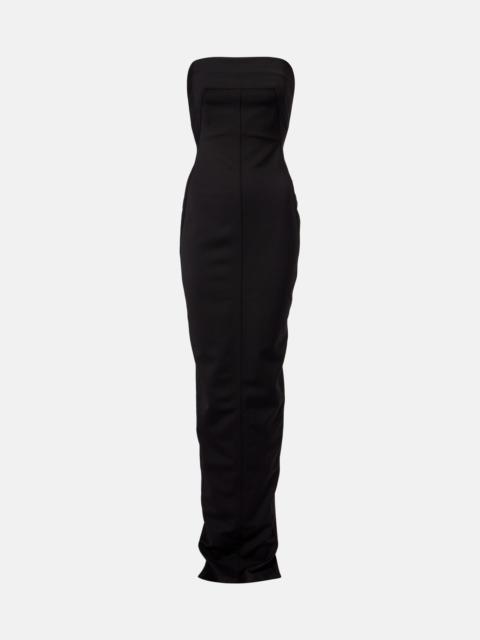 Rick Owens Wool-blend bustier gown