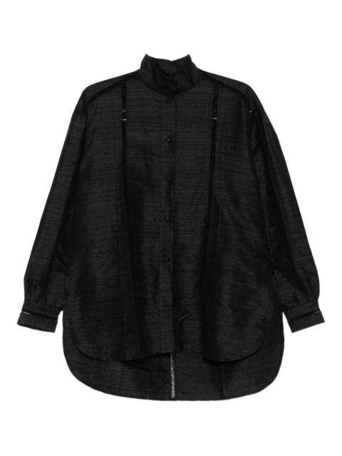 diotima lace-trimmed high-neck shirt