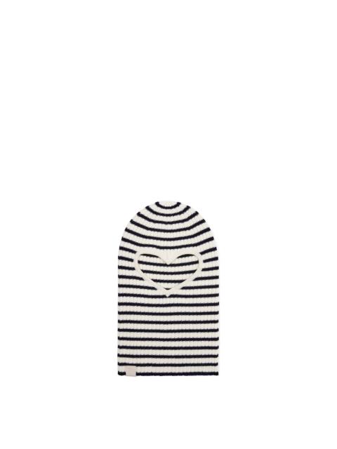 Loewe Stripe heart balaclava in wool