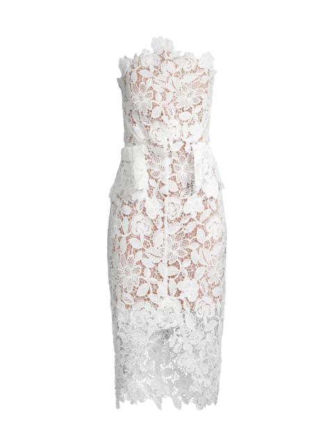 ELLIATT Women's Optics Floral Lace Peplum Dress - Ivory