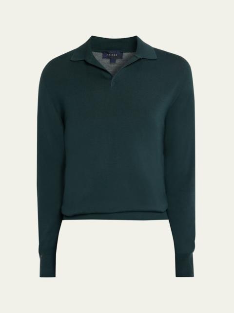 SEASE Men's Lasca V-Neck Polo Sweater