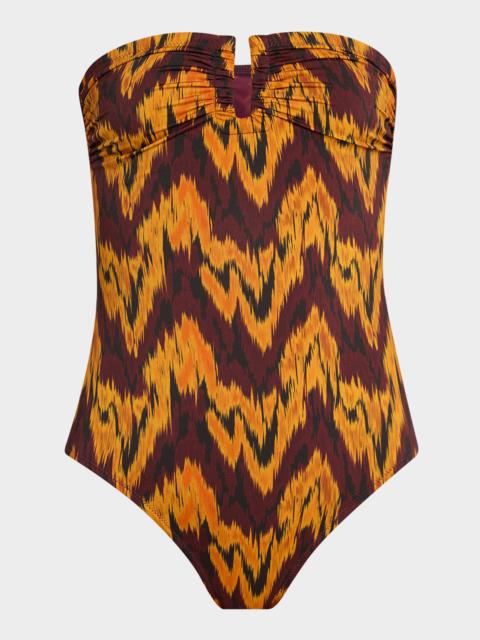 ULLA JOHNSON Monterey Strapless One-Piece Swimsuit