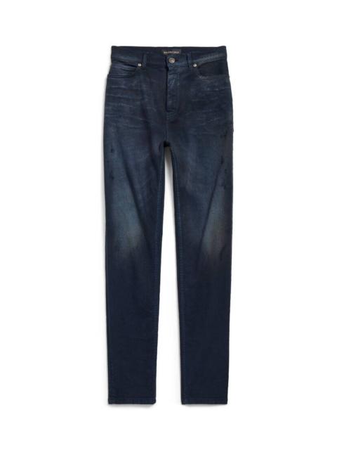 BALENCIAGA Women's Skinny Pants in Navy/dirty Dark Blue