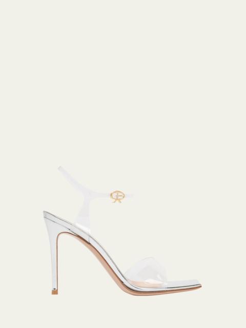 Gianvito Rossi 95mm Clear Ankle-Strap Sandals