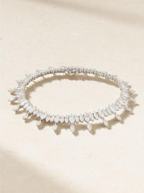 ANITA KO Atlas 18-karat white gold diamond bracelet Silver