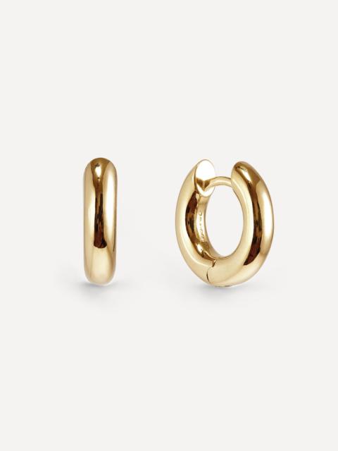 Otiumberg 14ct Gold Plated Vermeil Silver Small Chunky Hoop Earrings