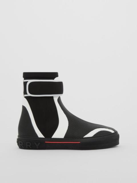 Burberry Stretch Nylon and Rubber Sub High-top Sneakers