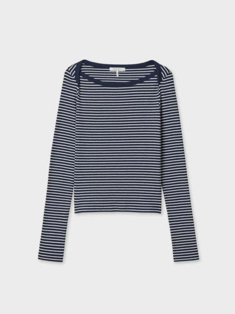rag & bone The Essential Ribbed Bateau Tee