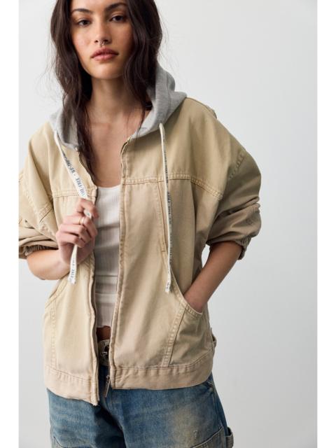 FREE PEOPLE We The Free Iggy Hooded Denim Jacket