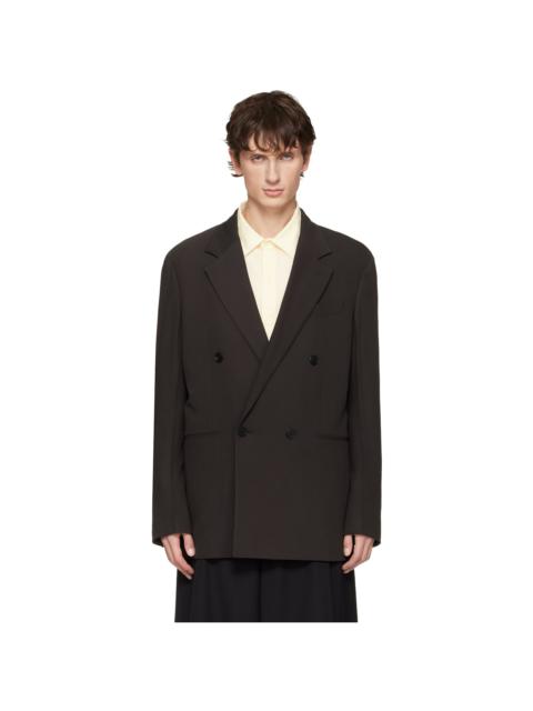 Lanvin Brown Double-Breasted Blazer