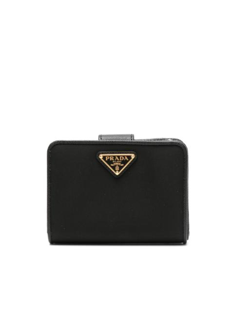 Prada enamel triangle-logo wallet