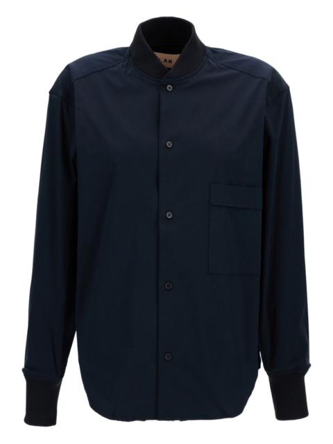 Plan C button cotton shirt