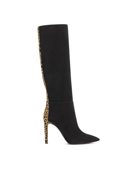 Amal 105mm leopard-print boots