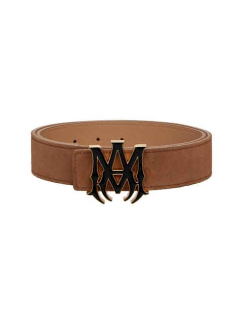 AMIRI Brown 'MA' Suede 4cm Belt