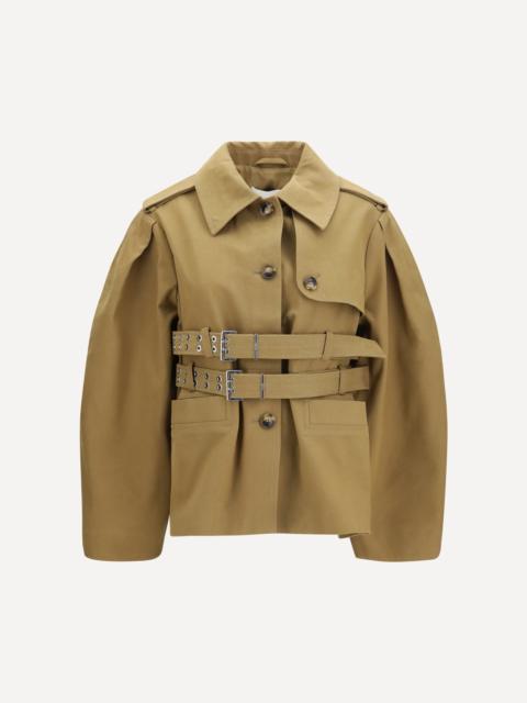 GANNI Canvas Jacket with double belt