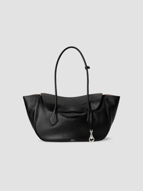 Polo Ralph Lauren Women's Grain Leather Shoulder Bag - Black