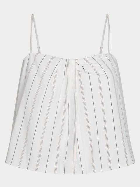 Vince Stripe Draped Tank Top